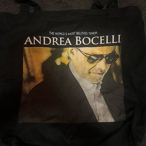 Andrea Bocelli Tote Bag- Black with Logo